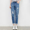 Plus Size Jeans Women 2022 Spring New High Waist Boyfriend Jeans Slim Femme Casual Large Size Denim Pants Women