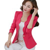 Good Quality Women Slim Blazer Coat Casual Jacket Long Sleeve One Button Suit Ladies Work Blazers Summer Spring Autumn