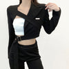 Goth Adjustable Suit Jacket Women's Trendy Dark Black Retro Streetwear Suit Jacket Women 2023 Spring  Autumn Girl Jacket