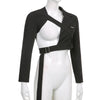 Goth Adjustable Suit Jacket Women's Trendy Dark Black Retro Streetwear Suit Jacket Women 2023 Spring  Autumn Girl Jacket