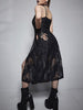 Goth Camisole Solid Black Dresses Egirl High Split Mall Gothic Lace Dress Women Aesthetic Sexy Partywear Femme Sling Robe