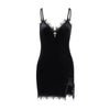 Goth Cross Print Slim Camisole Dress Women Split Gothic Style Sexy Dresses V-neck Fairy Grunge Clubwear Femme Egirl Slit Robe