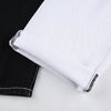 Goth Dark Y2k Aesthetic Gothic Wide Jeans Mall Goth Punk Slim Black White Color Blocking Hip Hop Women Pants Patchwork Trousers