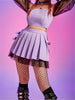 Goth Mesh Pleated Ruffles Mini Skirts Female High Waist Y2k Gothic Sexy Clubwear Y2k Solid Bodycon Hollow Out Women Egirl Skirt