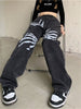 Goth Pants E Girl Y2k Skeleton Hands Print Women Oversize 2023 Punk Denim Trousers Streetwear Hip Hop High Gothic Jeans