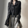 Gothic Alt Clothes Grunge Shirt Black Harajuku Japanese Style Dark Aesthetic Blouse Women Irregular Emo Medieval Rock Tops Y2k