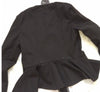 Gothic Black Chic Women's Blazer Coat Ruffled Irregularity Femme Jackets Zipper Long Sleeve Sexy Female Tops Suit Temperament