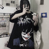 Gothic Emo Black Graphic T Shirts Women Hentai Anime Print Tees Japan Harajuku Oversized Cool Girl Y2K Tops Punk Alt Clothes