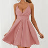 Gothic  Women Dress Ruffle Sleeveless Solid Bow Bandage Casual Dress V-neck Sexy Backless Dress Knee-length Vestido 2022