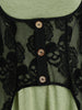 Women's Gothic Halloween Skull Lace And Long Sleeve Flare Dress M Size Blazer