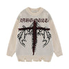 Gothic High Street Harajuku Unisex Emo Sweater Letter Printing Oversize Loose Hip Hop Pullover Autumn Winter Women's Sweaters