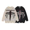 Gothic High Street Harajuku Unisex Emo Sweater Letter Printing Oversize Loose Hip Hop Pullover Autumn Winter Women's Sweaters