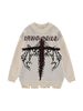 Gothic High Street Harajuku Unisex Emo Sweater Letter Printing Oversize Loose Hip Hop Pullover Autumn Winter Women's Sweaters
