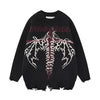 Gothic High Street Harajuku Unisex Emo Sweater Letter Printing Oversize Loose Hip Hop Pullover Autumn Winter Women's Sweaters