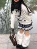 Gothic Lace Lolita Mini Skirt Woman Kawaii Plaid Pleated Pastel Goth Faldas E Girl Clothes Dark Academia Preppy Style Skirts