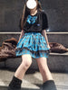 Gothic Lace Lolita Mini Skirt Woman Kawaii Plaid Pleated Pastel Goth Faldas E Girl Clothes Dark Academia Preppy Style Skirts
