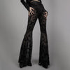 Gothic Style Women Gauze Mesh Pants Female See-through Sexy Wide Leg Trousers Goth Night Club Wear Egirl Y2k Alt Clothing