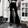 Gothic Style Women Gauze Mesh Pants Female See-through Sexy Wide Leg Trousers Goth Night Club Wear Egirl Y2k Alt Clothing
