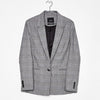 Gray Plaid Office Lady Blazer Plaid Women Vintage Blazer Pockets Jackets Spring Autumn Lady Work Suit Jacket