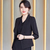 Green Blazer Women Half Sleeve Thin Summer Temperament High End Casual Professional Slim Jacket Office Ladies Work Coat