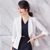Green Blazer Women Half Sleeve Thin Summer Temperament High End Casual Professional Slim Jacket Office Ladies Work Coat