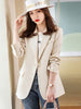 Green Blazer Women Jacket Women's Suit 2023 Autumn Women Clothing Casual Suit Womens Tops Striped Blazers OL Button Women's Coat