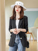 Green Blazer Women Jacket Women's Suit 2023 Autumn Women Clothing Casual Suit Womens Tops Striped Blazers OL Button Women's Coat