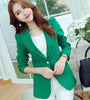 Green Blue Black Women Blazers And Jackets New Spring Autumn Fashion Single Button Blazer Femenino Ladies Blazer Female