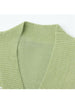 Green Casual Knitted Cardigan Sweaters Women 2023 Autumn Vintage Single Breasted Solid Loose Long Sleeve Tops Knitwear Chic Kpop