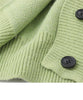 Green Casual Knitted Cardigan Sweaters Women 2023 Autumn Vintage Single Breasted Solid Loose Long Sleeve Tops Knitwear Chic Kpop