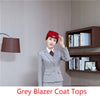 Green Long Sleeve Autumn Winter Formal  Styles Blazers Coat Female Tops Blazer Outwear For Business Women Plus Size