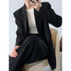 Green high-end suit jacket women's 2023 spring Korean style casual temperament silhouette suit