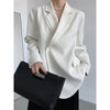Green high-end suit jacket women's 2023 spring Korean style casual temperament silhouette suit