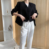 Grey Womens Suit Jacket 2 Piece Spring Autumn Single-Breasted Sleeveless Vest + Korean Loose Cardigan Blazers Female Clothes