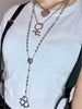 Grunge Egirl Kpop Necklace for Women Goth Harajuku Neck Chain Heart Sweater Y2k Long Punk Style Collares Vintage Gothic Choker