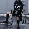 Grunge Emo Gothic Baggy Sweatshirt Women Hip Hop Streetwear Loose Fairycore Print Hoodie Mall Goth Black Retro Harajuku Alt Top