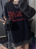 Grunge Emo Gothic Baggy Sweatshirt Women Hip Hop Streetwear Loose Fairycore Print Hoodie Mall Goth Black Retro Harajuku Alt Top