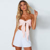 Lace Up Bow Crop Top 2022 Women Fashion Sleeveless Black Short Tank Top Women Summer Top Sexy White Red Tops