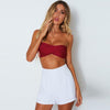 Lace Up Bow Crop Top 2022 Women Fashion Sleeveless Black Short Tank Top Women Summer Top Sexy White Red Tops