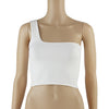 One Shoulder Camisole Crop Top Women Fashion Sleeveless Short Tank Top Women Summer Sexy Tops Camis Cropped Feminino