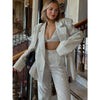 Gtpdpllt Silver Double Layer Shining Loose Blazer Tangada Women Long Sleeve Long Jacket Female Outwear 2023 Casual Blazers Tops