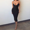 V-Neck Spaghetti Strap Sexy Summer Dress Backless Sheath Party Women Dress Beach Bodycon Ladies Vestidos Women Dresses