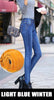 Guoran Skinny Jeans Female Denim Pants Casual Trousers Thick Warm Slim Pencil Pants Velvet Stretch High Waist Jeans Women Winter