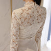 H Han Queen 2023 2 Pieces Set Women's Spring Lace Shirts Blouses And High Waist Mermaid Skirts Korean Chic Office Lady Suit