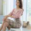 H Han Queen Elegant Office Wear Pencil Dress Women Autumn Patchwork Plaid Dresses OL Occupation  Work Sheath Bodycon Vestidos