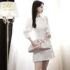 H Han Queen A-Line Vestidos Elegant White Slim Simple Chic Work Wear Dress Womens Buttons Office Casual Dresses