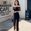 H Han Queen Women's Summer Work 2 Pieces Set Korean Slash Neck Blouses & Sheath Pencil Bodycon Skirt 2023 Office Lady Suit