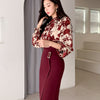 H Han Queen Women 2022 Spring Sexy Print Casual OL Work Wear 2 Pieces Set Sheath Pencil Bodycon Suit skirt
