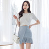 H Han Queen Women Summer Work Wear 2 Pieces Set White O-Neck Casual Blouses & Sheath Pencil Bodycon Skirt Office Lady Suit