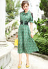 print Floral A-line lady silk dress 2023 sweet young dress women's summer age reduction Simplicity beauty lace skirt